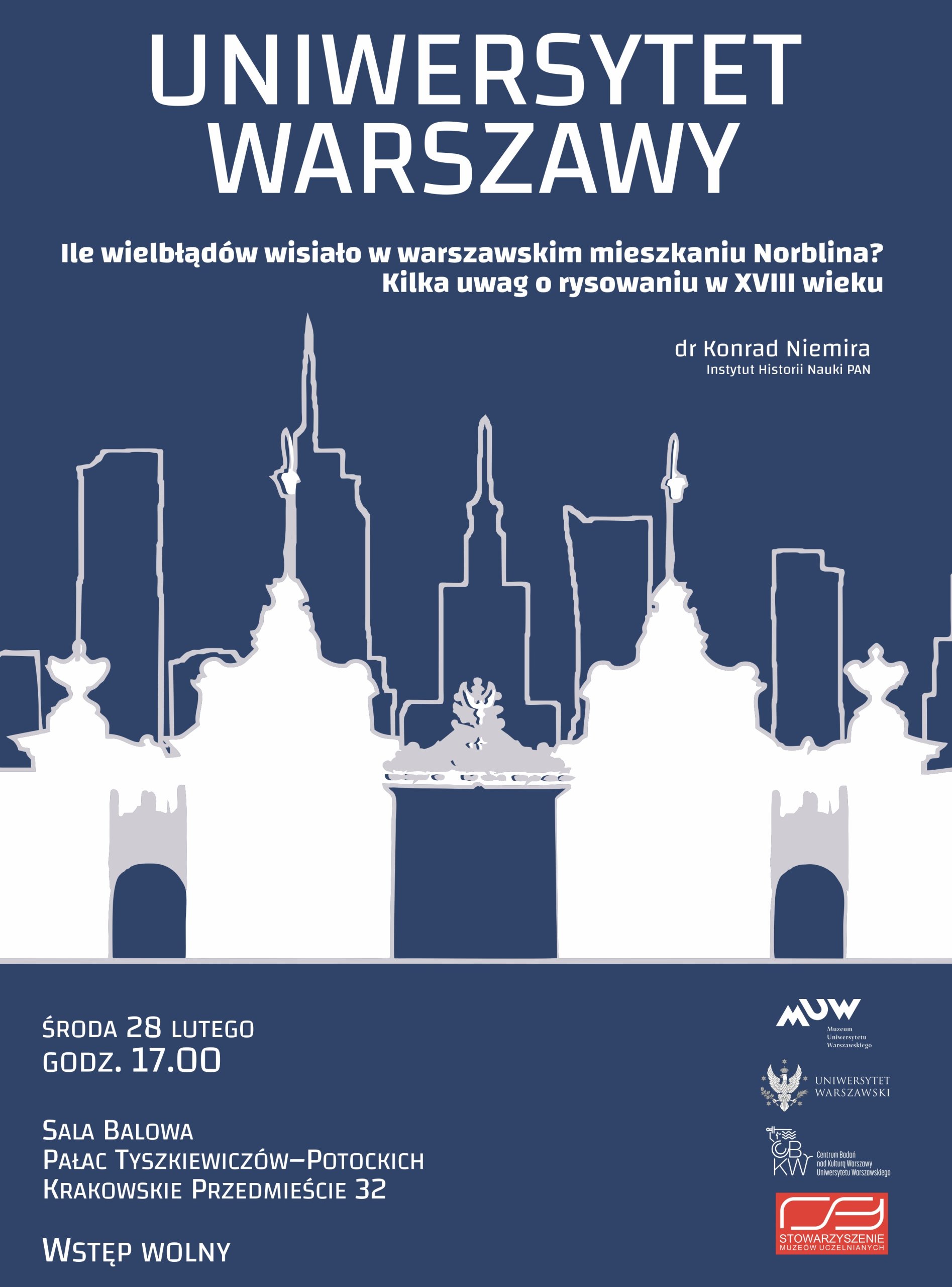 Plakat wydarzenia Wykład dr Konrada Niemiry_Uniwersytet Warszawy