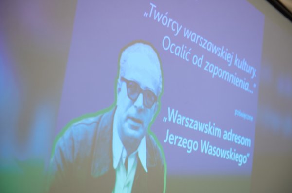Spotkanie „Warszawskie adresy Jerzego Wasowskiego”. Fot. Mirosław Kaźmierczak/UW