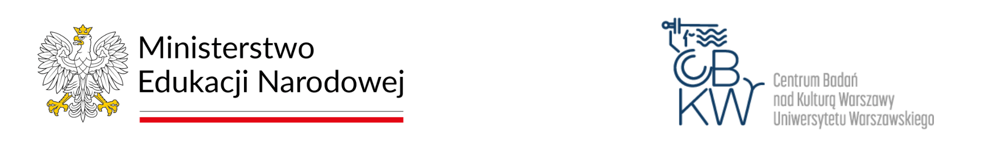Zestaw logotypów MEN i CBKW UW