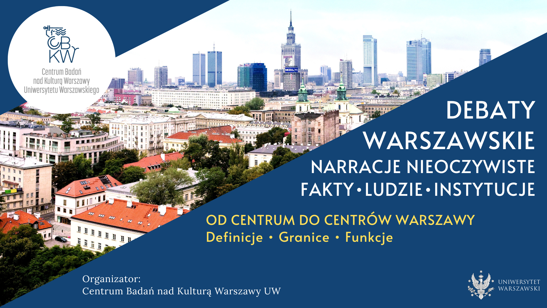 Grafika banera. Centrum Warszawy. Debaty warszawskie